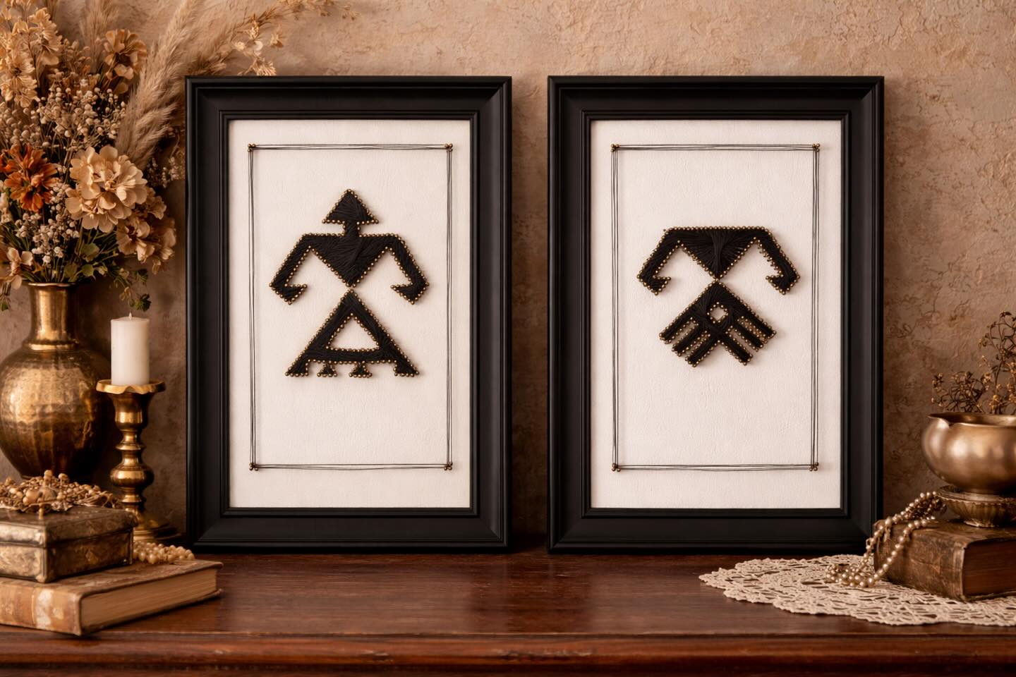 İkili Anadolu motif Filografi Tablo